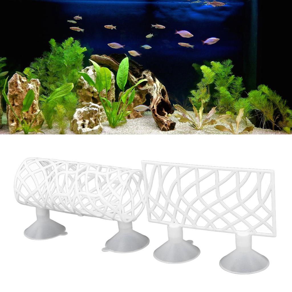 Fish Bed Tunnel Safe Small Hole Hollow Fish Resting Tube with Suction Cup for Fish Aquarium