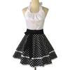 Cotton Polka Dot Print Apron Kitchen Cooking Painting Nail Art Baking Maid Work Skirt