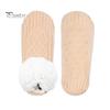 1 Pair Winter Floor Socks Thick Plush Knitted Heat Retention Anti-slip Silicone Sole V-Shaped Ribs Warm Daily Home Wear Bedroom Socks