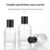 Elegant Crystal Glass Perfume Bottle 30ml/50ml - Refillable Flat Shoulder Design