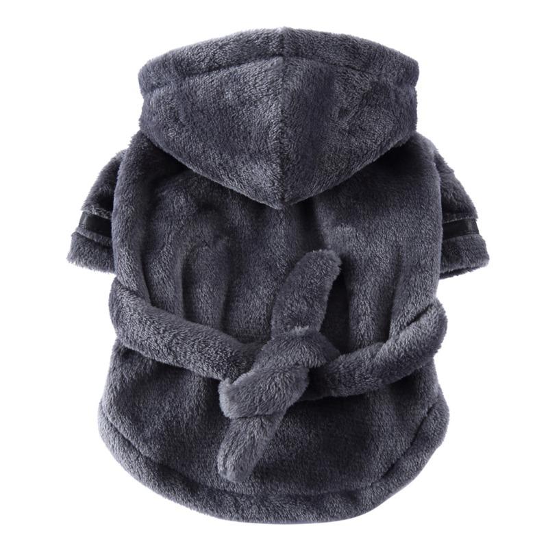 Haustier Hundehandtuch Pyjama mit Kapuze Verdickter Luxus Hundebademantel Schnelltrocknend und Super Saugfähig Hundehandtuch Welpen Duschmantel