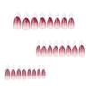 24pcs Manicure Long Almond False Nails Ballerina Red Flame Fake Nials Detachable Stiletto Press On Nails DIY