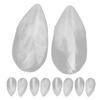10pcs Halloween Party False Teeth Set Transparent Resin Cosplay Dentures Prop Decoration15mm   0.6in