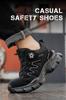 Men's Lightweight Safety Work Shoes - Anti-Smash, Anti-Puncture, Shock-Absorbing, Breathable, Soft Sole, Mid-Top Labor Protection.
