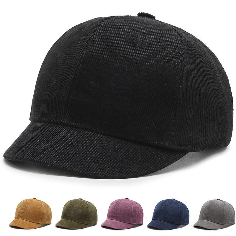 Polyester Baseball Cap With Short Brim For Casual Outdoor Wear