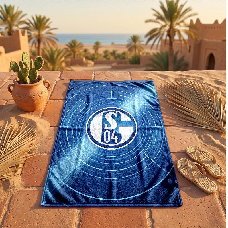 Asciugamano da Spiaggia Morbido Asciugatura Rapida Tema Schalke 04?Asciugamano Asciutto Per Vacanze Estive Al Mare Nuoto