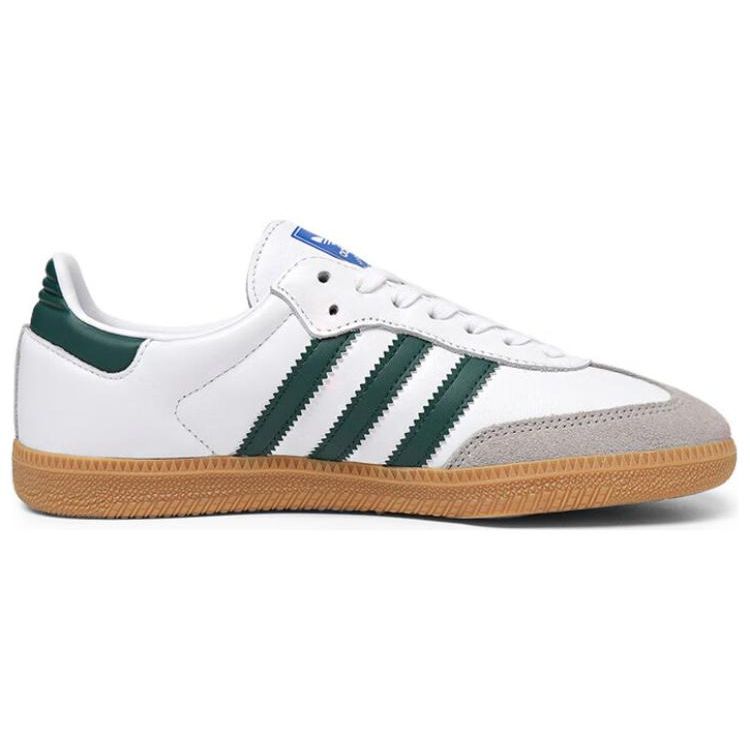 adidas Baskets unisexes Samba OG White Collegiate Green Gum Cloud-White IE3437
