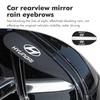 For Hyundai 2Pcs Car Rearview Mirror Rain Eyebrow PVC Rearview Mirror Rain Snow Blocker Azera GDI i10 i20 i30 i40 ix20 ix35 RR8