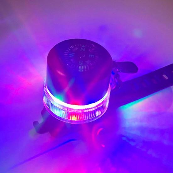Elektrický zvonek na kolo s kompasem RGB světlo Dobíjecí přes USB MTB Silniční Horské kolo Řídítka Alarm Houkačka Cyklo doplňky