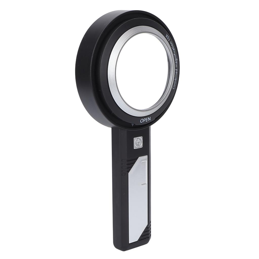 Handlupe 6X15X Lesen Beleuchtete Lupe mit 6 LED-Leuchten für