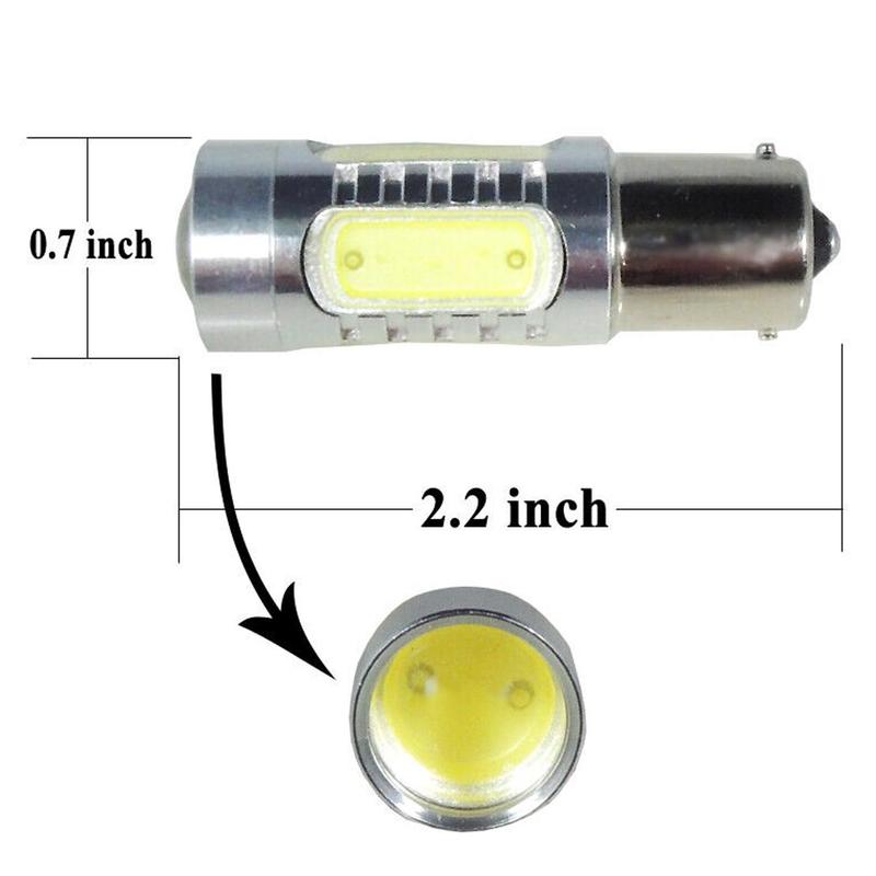 12-24V 2pcs White Car Truck LED Turn Signal Light Bulb 1156 7506 1156A P21W BA15S