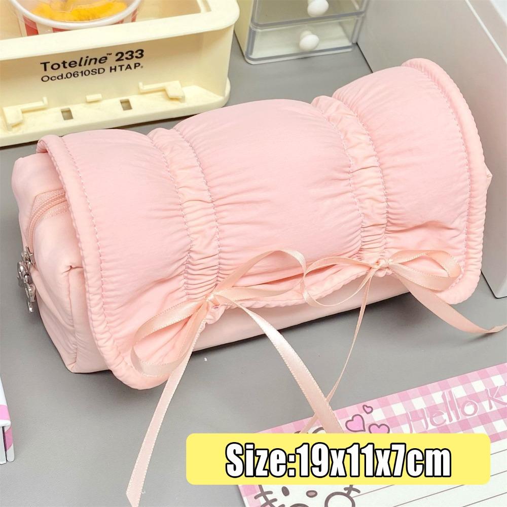 Large Capacity Pen Bag Bow Drawstring Stationery Storage Bag INS Pencil Case  Students