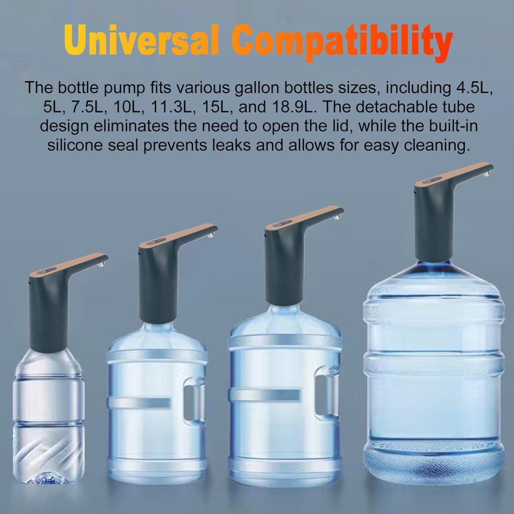 USB Charging Automatic Drinking Water Pump 3L min with 55cm Hose Smart Pumping Powerful Motor for Home Camping Office