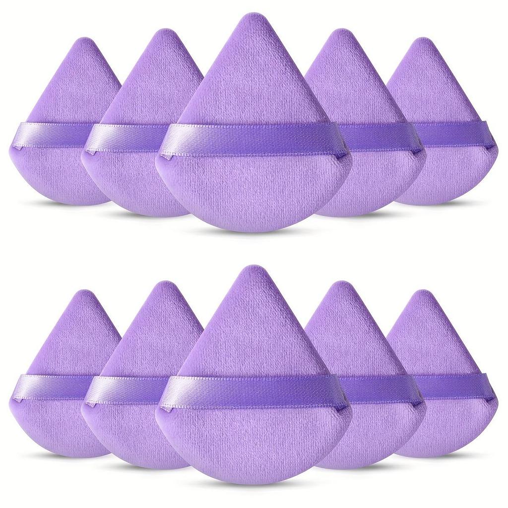 10pcs Soft Triangle Powder Puff, Powder Puff Triangle Cosmetic Powder Puff,  Professional Beauty Makeup Tools for Eyes and Corners