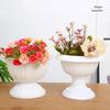 Runder Mini-Blumentopf aus Kunststoff Vintage Schreibtisch-Pflanzenbehälter für Kräuter Entwässerung Bereit Innen Außen Pflanzgefäß für Zuhause Büro Garten