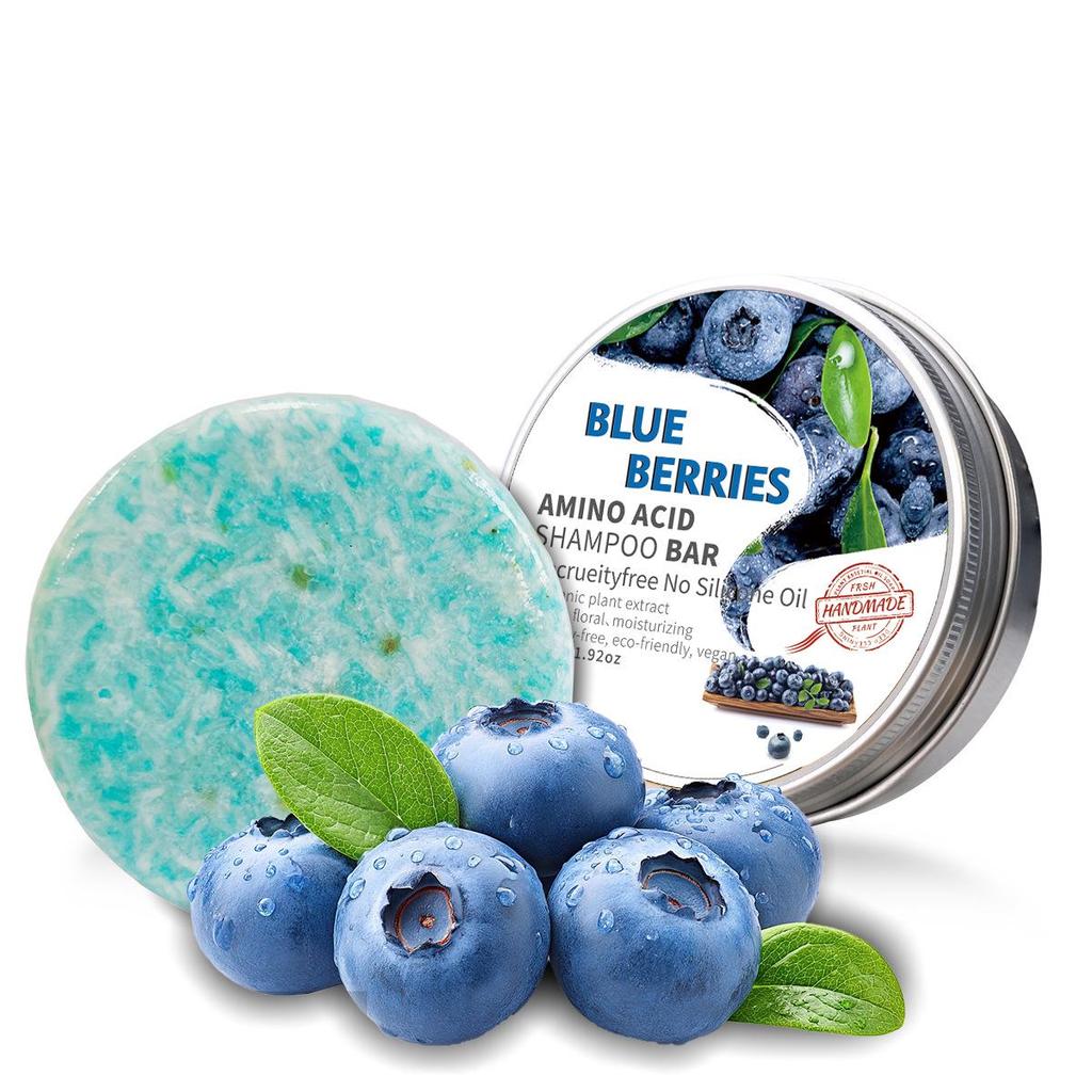 Blueberry Field Zero Waste Shampoo & Conditioner Bar Set - All Natural & Handmade