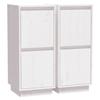 VidaXL Buffets 2 pcs Blanc 31,5x34x75 cm Bois massif de pin