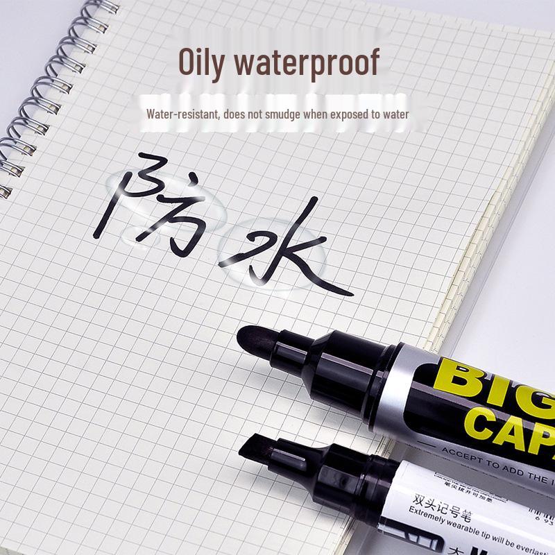 Oil-Based Double-Ended Refillable Broad Tip Marker - Large Capacity, Quick Drying, Waterproof