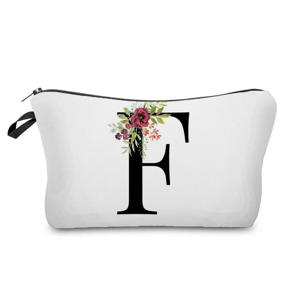 Women Letter Print Cosmetic Bag Toiletries Organize Travel Storage Case  6423 KTB