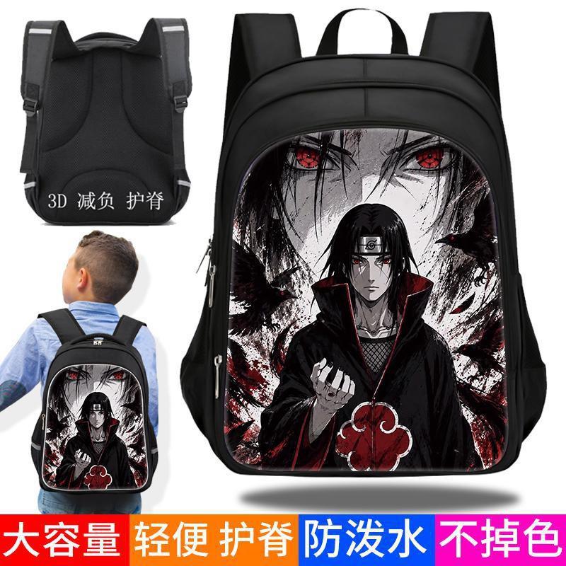 Anime-Themed Kids School Backpack Boys Girls - Large Capacity Waterproof Spine-Protective Dual-Zipper Bag Elementary