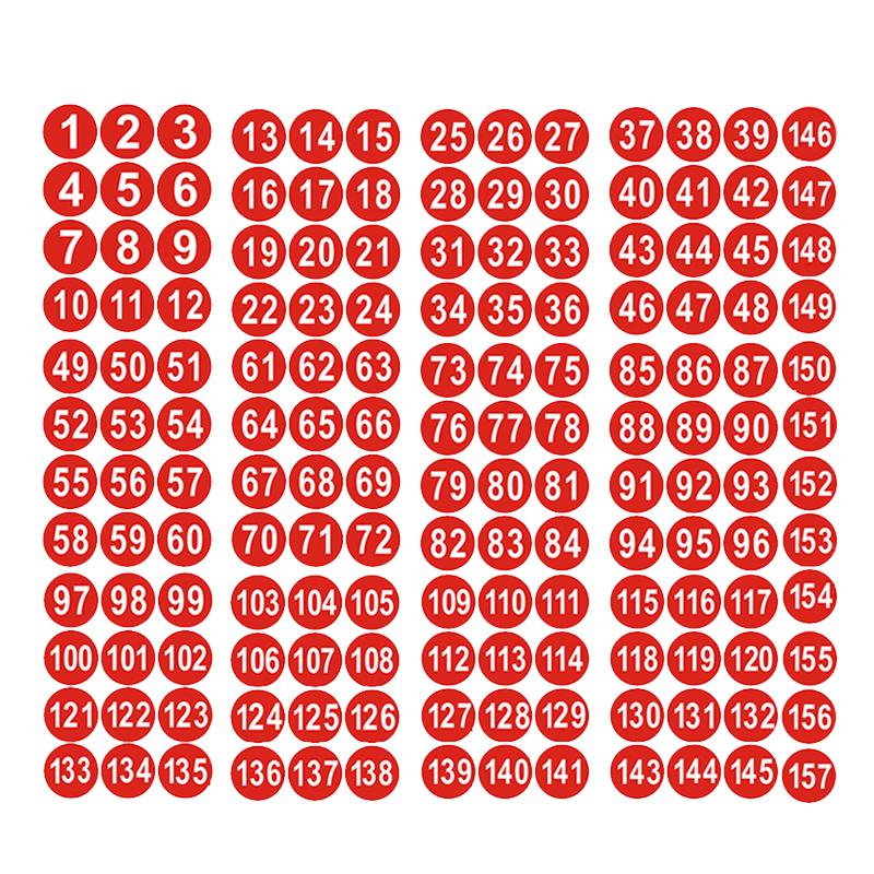 Ice Yu Waterproof PVC Number Stickers