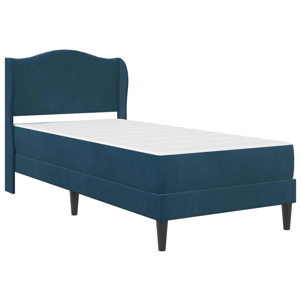 Bed Frame with Headboard Blue 80 X 200 Cm Velvet