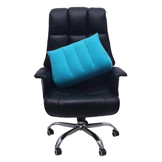 Multi-functional Inflatable Pillow Leak-proof Thicken Inflatable Lumbar Support Wedge Pillow Portable Travel Flocked Triangular Sleeping Cushion