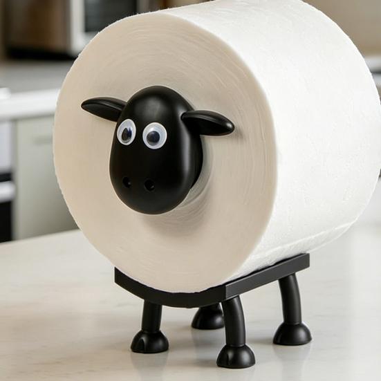 Yousheng Toilet Paper Holder with Sheep Model No-Rust Roll Paper Dispenser Easy Replace Waterproof Organizer for Home Kitchen