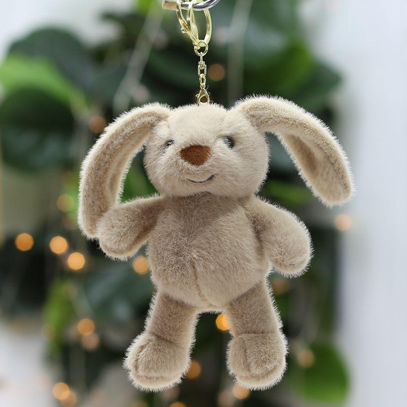 Cartoon Rabbit Doll Keychain Pendant Cute Doll School Bag Hanging Decoration Birthday Gift Plush Toy