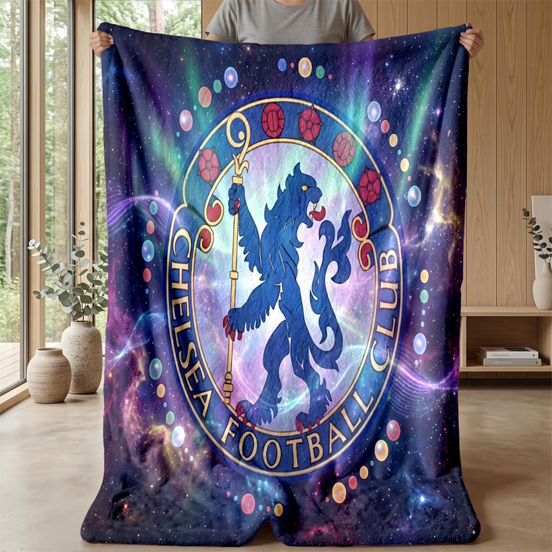 Chelsea FC Theme blanket Soft Flannel Blanket Plush Throw Blanket Cozy Sofa Bed Blanket for Home Decor