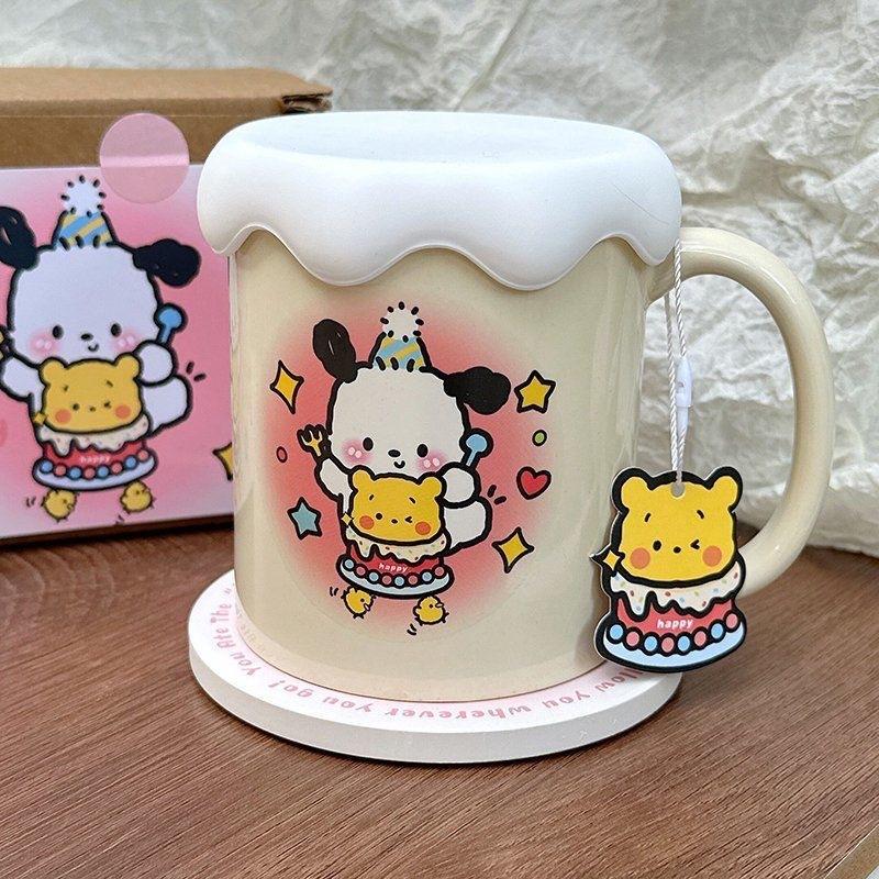Winnie The Pooh Ceramic Cup Ins High Pretty Cartoon Mug Birthday Gift Coffee Cup L Gift Household