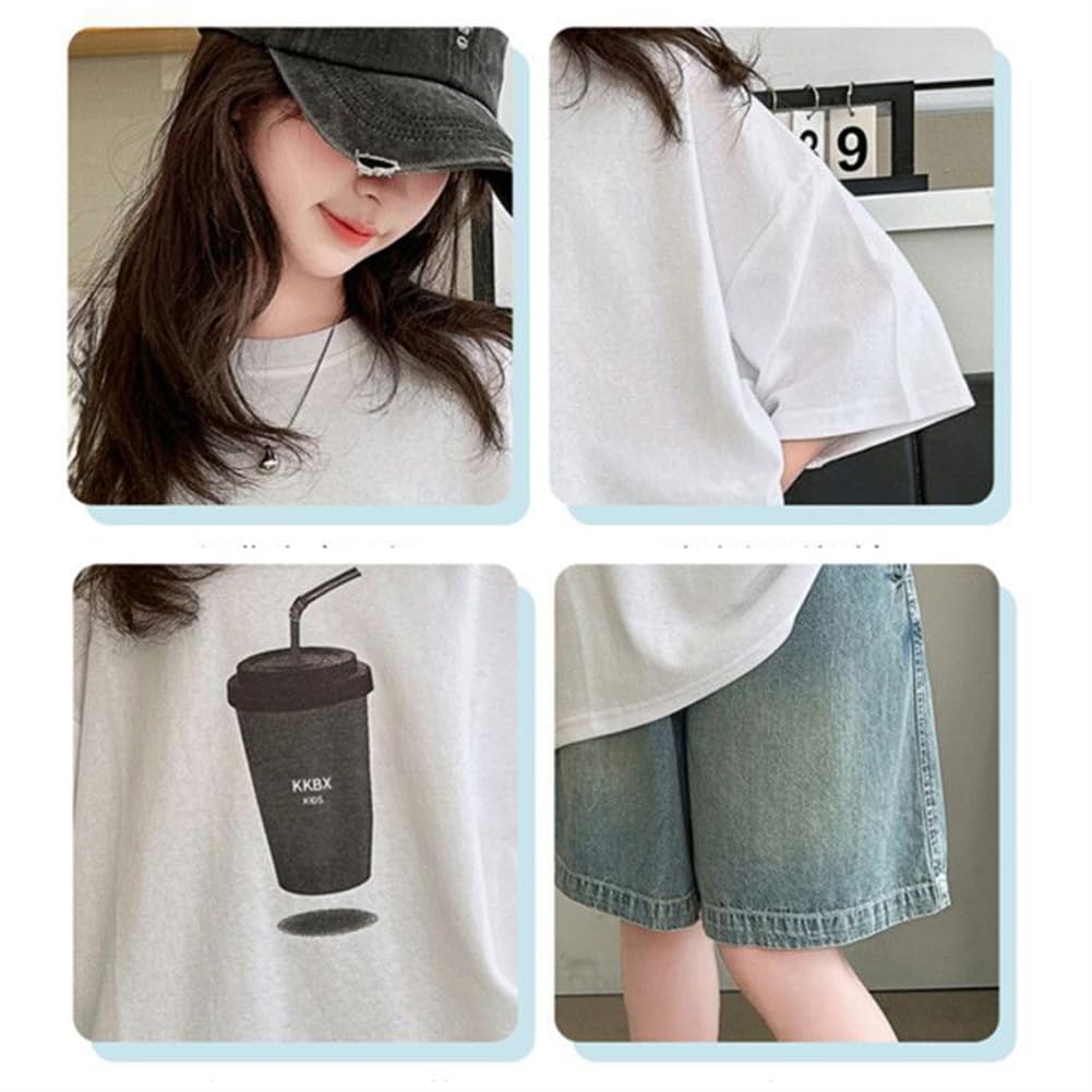 KOSIKINI Summer Clothing Short Sleeve and Casual School Plus Sizes Tracksuit Tracksuit Girls' Set, T-Shirt Shorts, Sportswear, 2-Piece Set, Tracksuit,