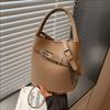Womens Soft Leather Bucket Bag 2026 Minimalist Crossbody With Pouch