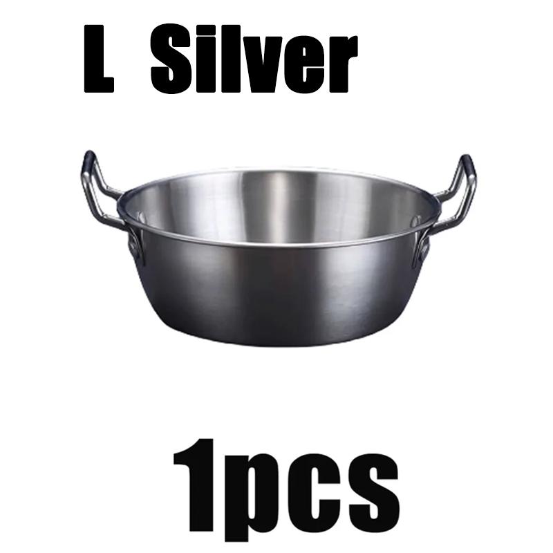 1/3PC Stainless SteelKorean Cuisine Bowl Salad Bowl Household Double Ear Snacks Plate Soup Bowl Durable Instant Noodle Bowls