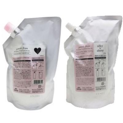 Milbon Gemile Fran Champú Corazón H 1000ml Tratamiento Sedoso Brillante 1000g Set de Recarga Hidratante +