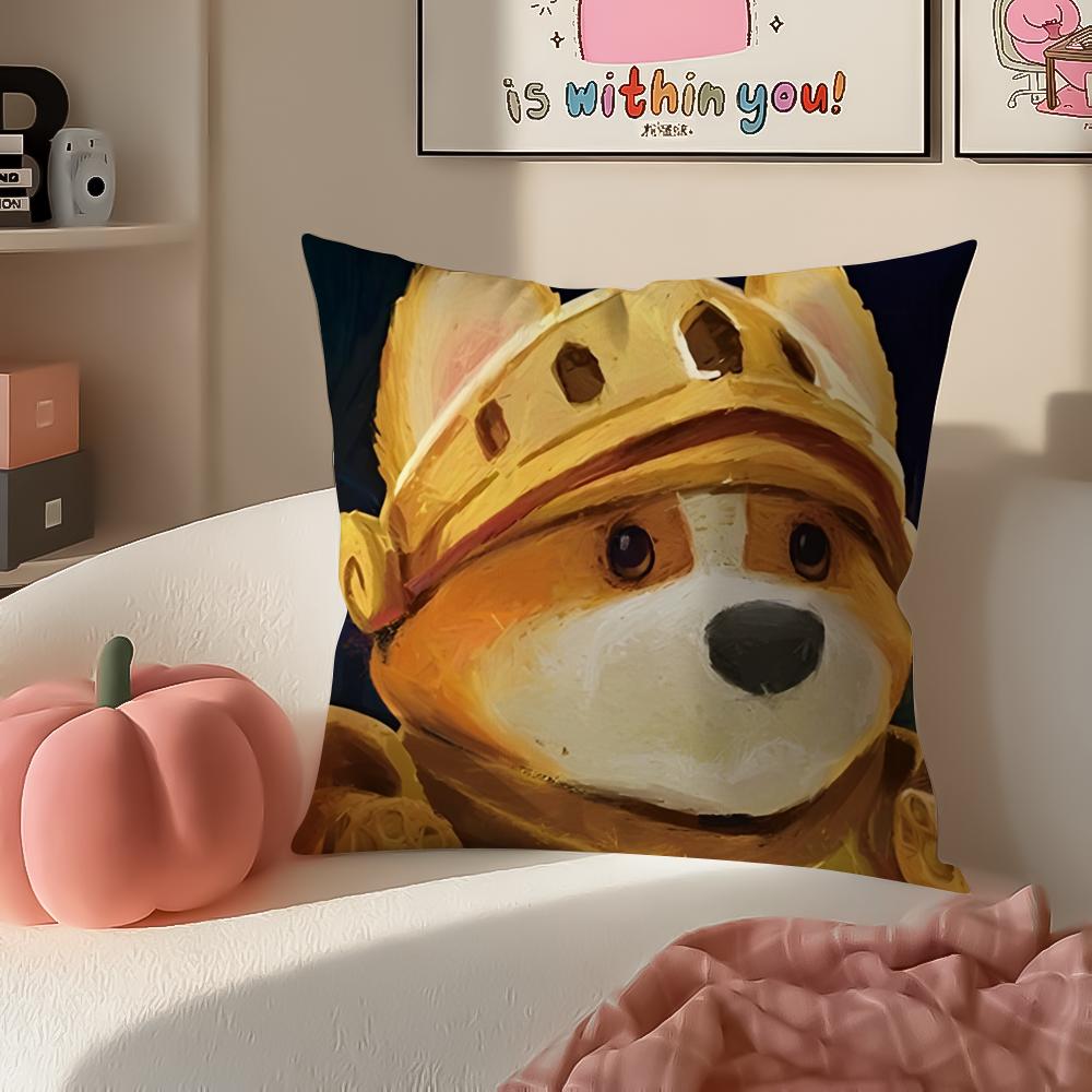 Cartoon Character PParty Animals Cushion Cover Pillowcase Short Plush Invisible zipper Room Sofa Cushion Cover