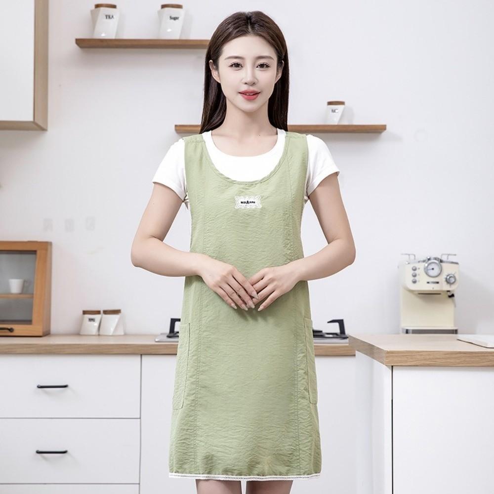 Sleeveless Water-Resistant Apron Water-Resistant Lightweight Breathable Apron Breathable Cotton-Linen Material
