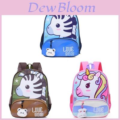 Unicorn Kids Backpack Cartoon Oxford Fabric School Bag With Air Cushion Straps For Children