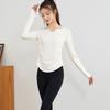 Damen Slim Fit Schnelltrocknendes Yoga-Top - Langärmliger Casual Überwurf für Herbst/Winter Fitness