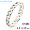 Gioielli in Acciaio di Titanio Guangdong, Bracciale Braccialetto in Acciaio di Titanio, Bracciale Uomo Catena Cubana Semplice Creativa