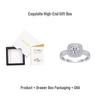 Luxury Square Micro-inlaid Silver Diamond Wedding Ring