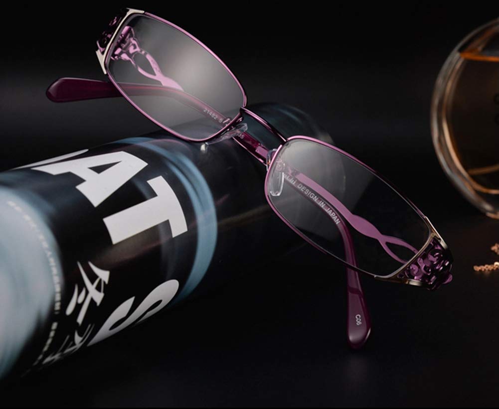 KLESIA Reading Senior Blue Light Ultra Aspherical Lenses Noble Women's Glasses, Glasses, Cut, Stylish, Light, (2.5, Purple)