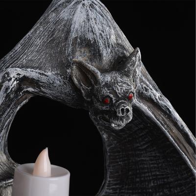 High Quality Halloween Bat Wall Tealight Holder Home Decorations Resin Candlestick Hanging Garden Decor Bat Candle Decorations
