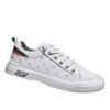 Live men's shoes 2025 new four seasons little white board shoes printing casual leather surface work sports one pedal tide