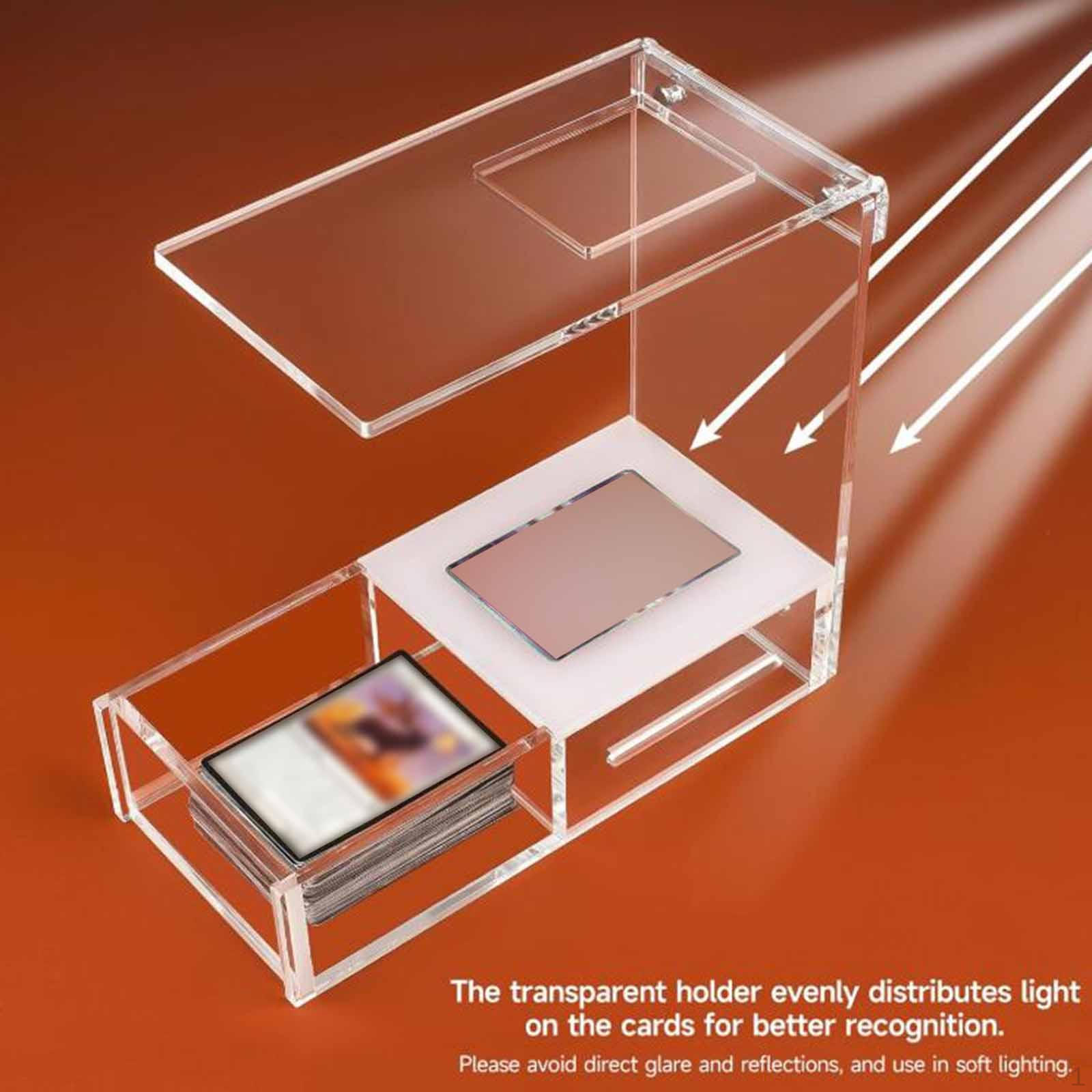 

Acrylic Card Scanner Stand,Phone Holder,Professional with Tray for Sleeved and Unsleeved Cards