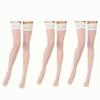 Sexy Women Floral Lace Patchwork Over Knee Thigh High Elastic red black Stockings Womens Over Knee Thigh