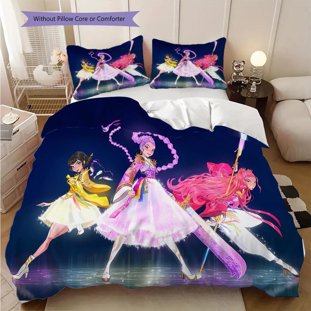 K-Pop Devil Hunter Series bedding, duvet cover, pillowcase, home decoration, birthday gift (1 * duvet cover+2 * pillowcase, coreless)