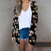 Floral Print Women's Casual Long Sleeve Cardigan Midi Jacket Tops Fashion