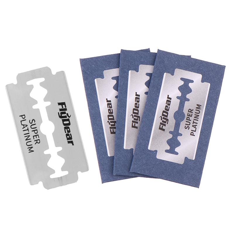100 Pcs Stainless Steel Razor Blade Old-Ed Manual Double-Sided Razor Blade Hairdressing Barber Shop Tools