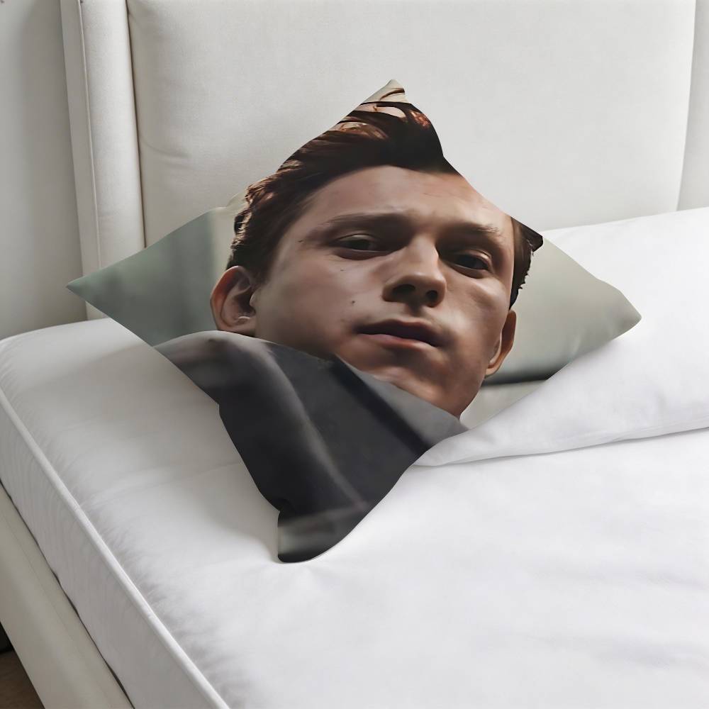 Funny Tom HHolland Actor Decorative Square Pillow Cover Modern Cushion Case for Living Room Bedroom